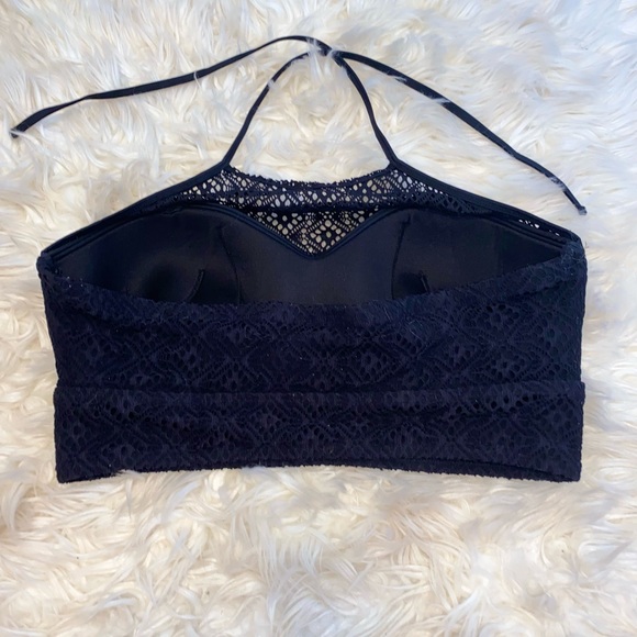 PLUS Torrid size XL halter lace black swim top - Picture 4 of 7